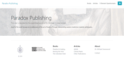 Desktop Screenshot of paradoxpublishing.com